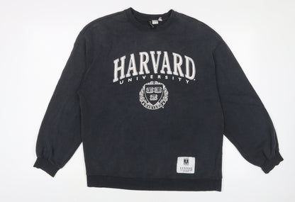 H&M Womens Grey Cotton Pullover Sweatshirt Size S Pullover