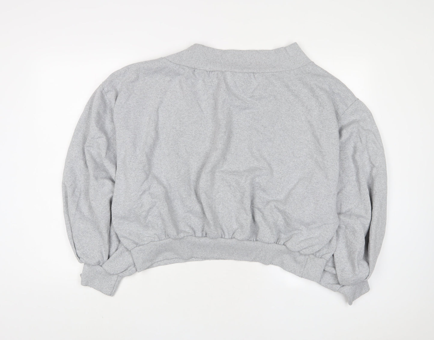 Boohoo Womens Grey Cotton Pullover Sweatshirt Size 18 Pullover