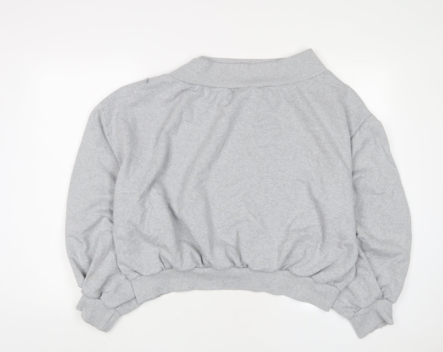 Boohoo Womens Grey Cotton Pullover Sweatshirt Size 18 Pullover