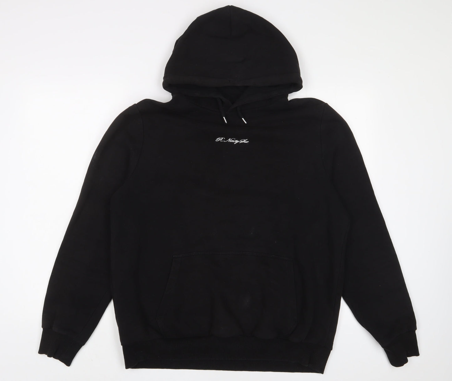Mens UK Size L River Island Black Pullover Hoodie