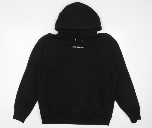 Mens UK Size L River Island Black Pullover Hoodie