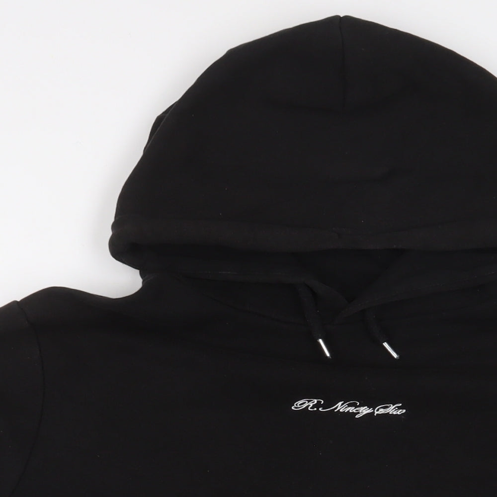 Mens UK Size L River Island Black Pullover Hoodie