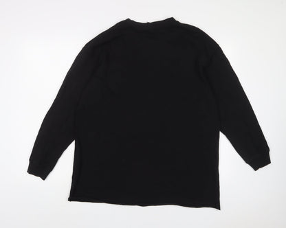 H&M Womens Black Cotton Pullover Sweatshirt Size L Pullover