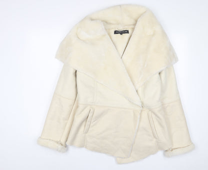 Womens UK Size 10 Warehouse Ivory Jacket