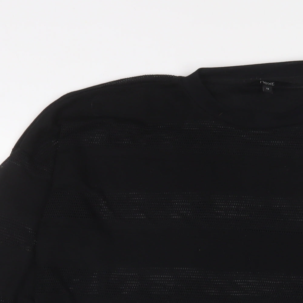 Womens UK Size 12 NEXT Black Basic T-Shirt
