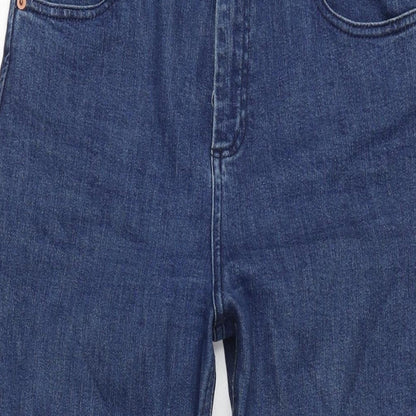 ASOS Womens Blue Cotton Blend Straight Jeans Size 30 in L28 in Regular Zip