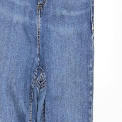 ASOS Womens Blue Cotton Blend Tapered Jeans Size 30 in L27 in Regular Zip