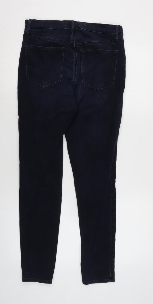 Gap Womens Blue Cotton Blend Skinny Jeans Size 28 in L29 in Regular Tie