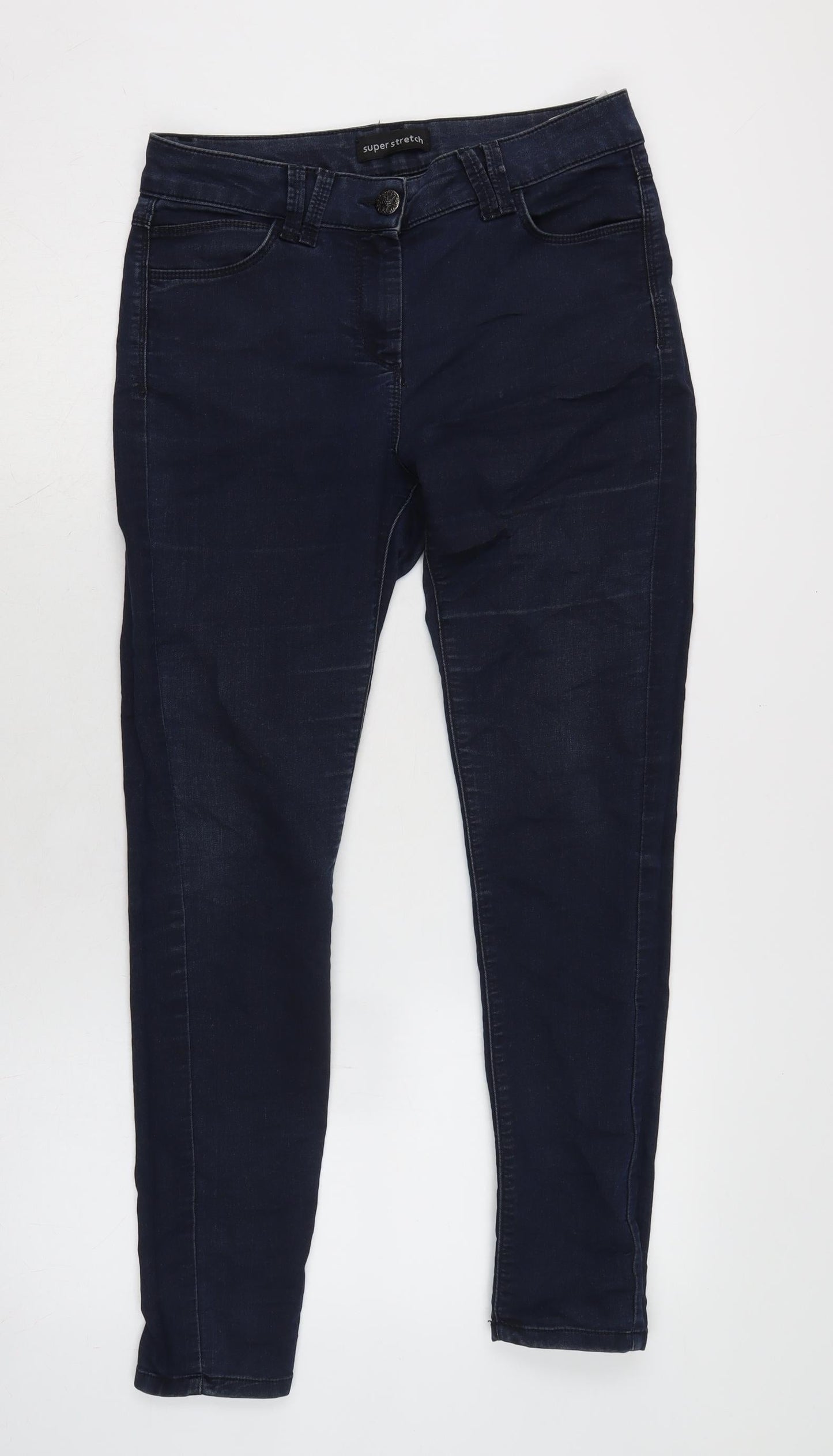 Womens UK Size 10 Marks and Spencer Regular Fit Skinny Blue Jeans