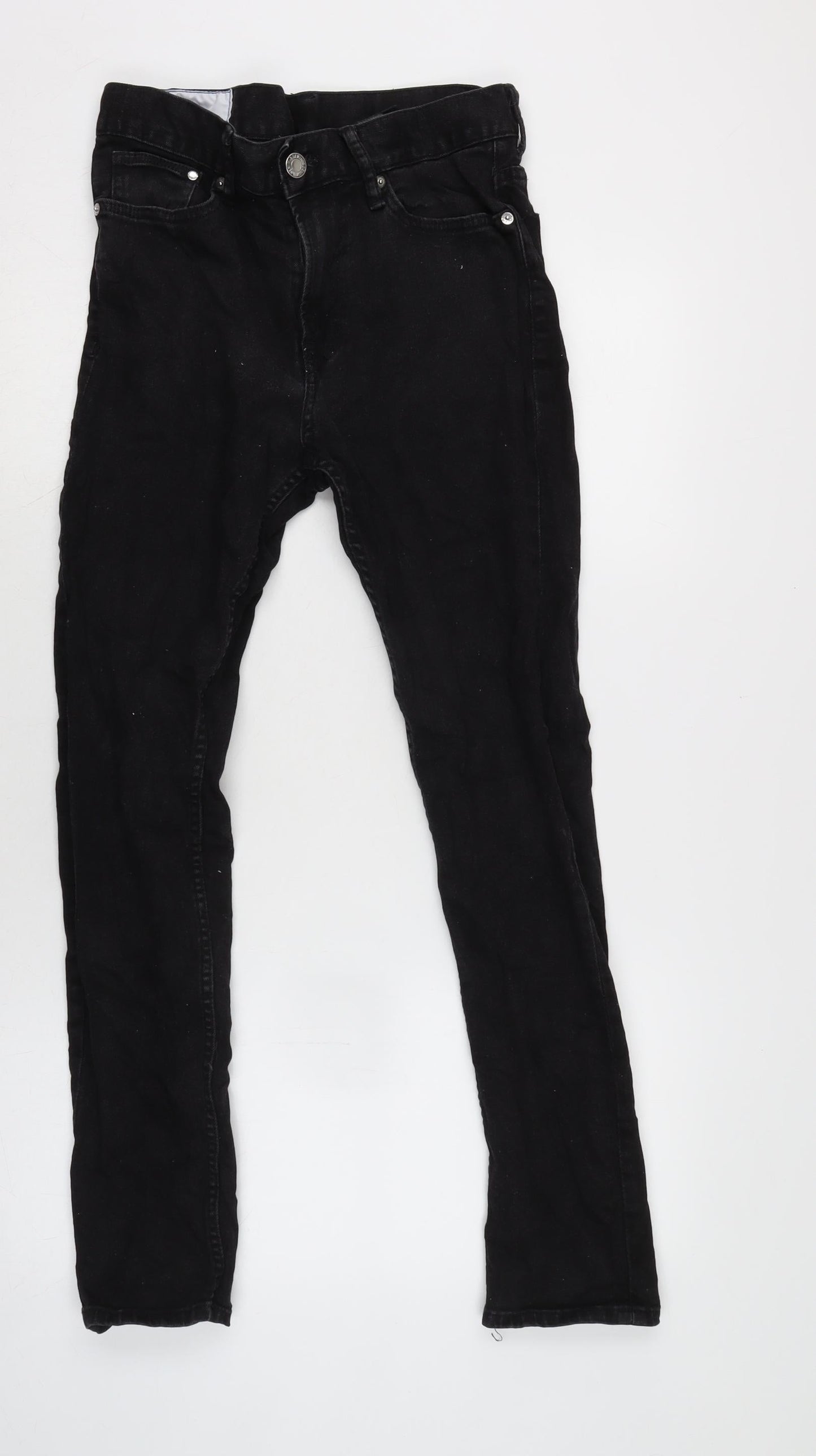 Mens UK Size 29 in Slim & Denim Regular Fit Tapered Black Jeans
