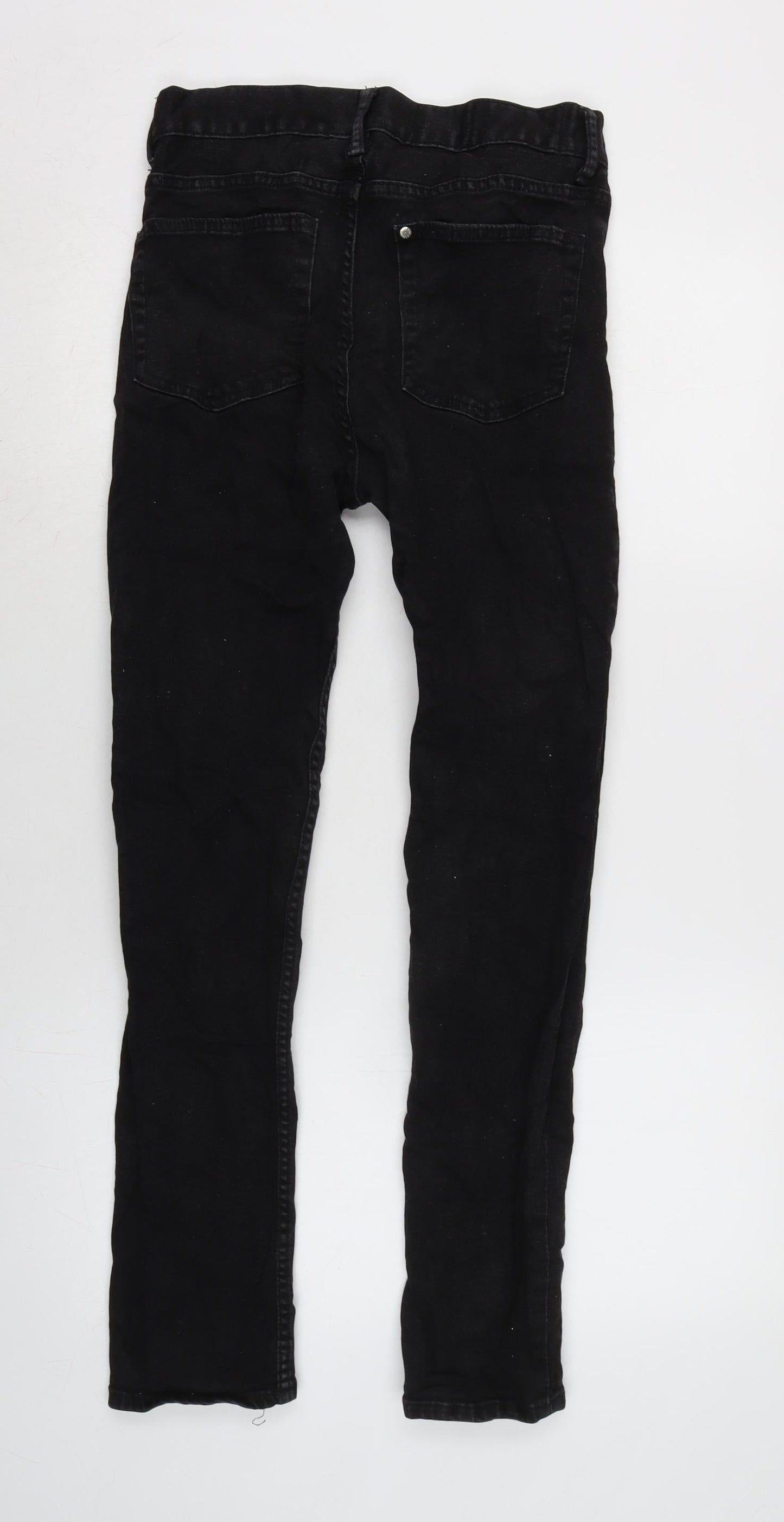 Mens UK Size 29 in Slim & Denim Regular Fit Tapered Black Jeans