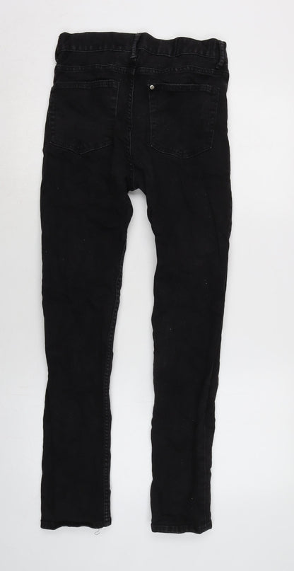 Mens UK Size 29 in Slim & Denim Regular Fit Tapered Black Jeans