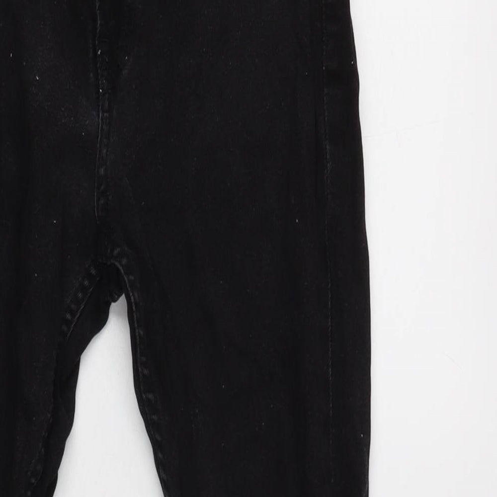 Mens UK Size 29 in Slim & Denim Regular Fit Tapered Black Jeans