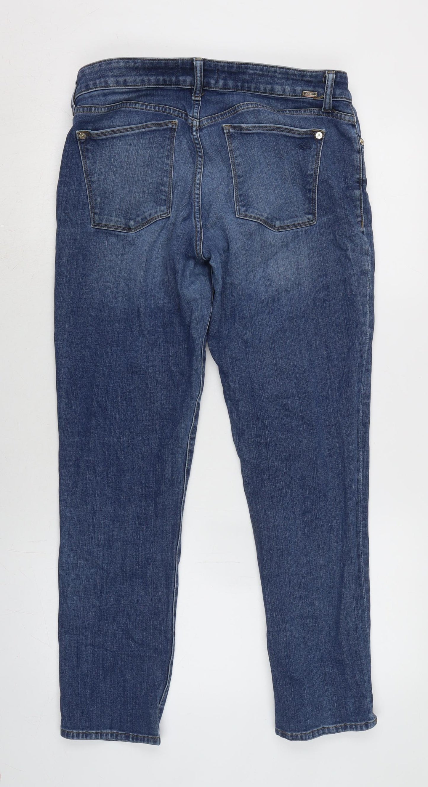 DL1961 Womens Blue Cotton Blend Straight Jeans Size 32 in L28.5 in Regular Zip