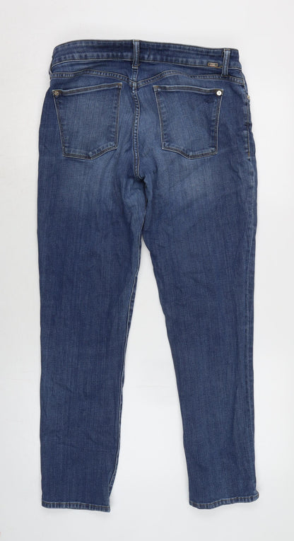 DL1961 Womens Blue Cotton Blend Straight Jeans Size 32 in L28.5 in Regular Zip