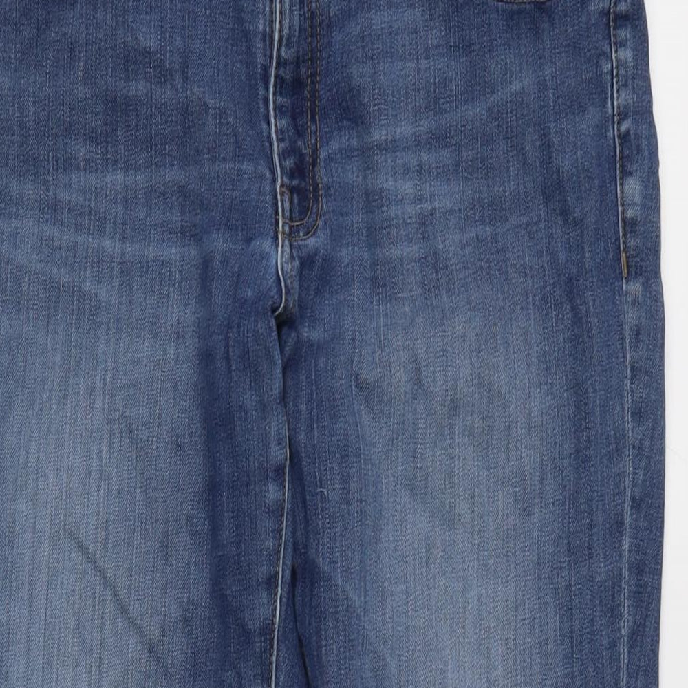 DL1961 Womens Blue Cotton Blend Straight Jeans Size 32 in L28.5 in Regular Zip