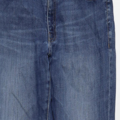 DL1961 Womens Blue Cotton Blend Straight Jeans Size 32 in L28.5 in Regular Zip