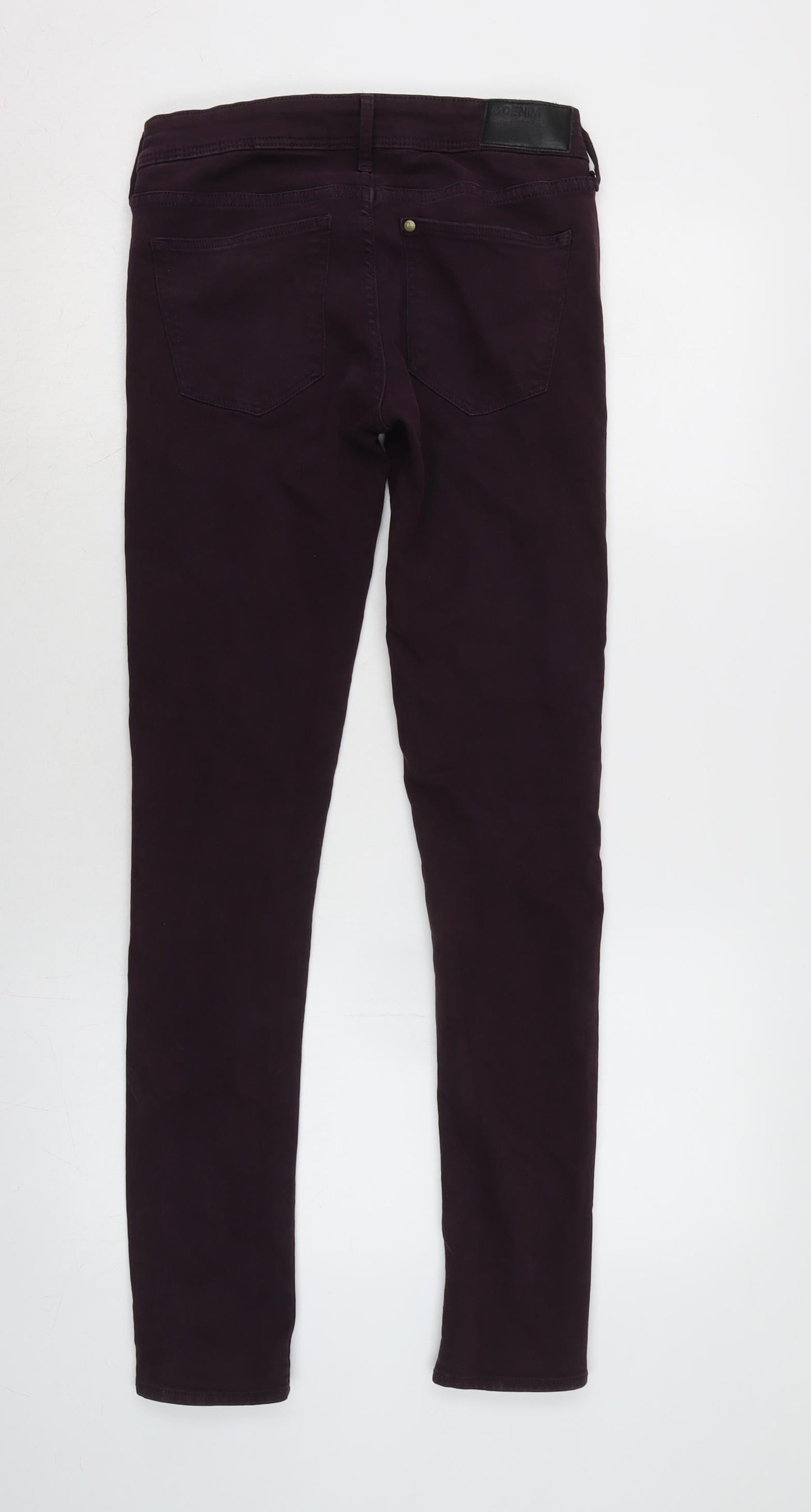 Womens UK Size 26 in H&M Regular Fit Skinny Purple Jeans