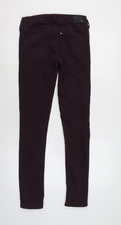 Womens UK Size 26 in H&M Regular Fit Skinny Purple Jeans