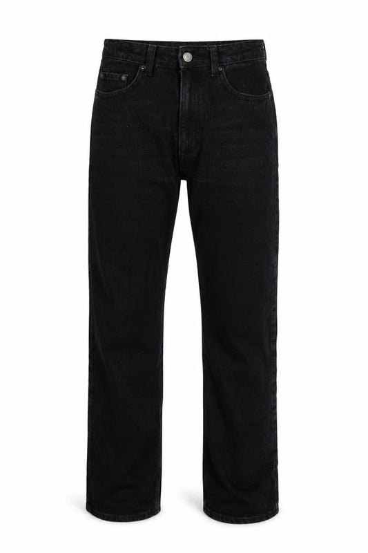 Mens UK Size 26 in Rowe Regular Fit Straight Black Jeans