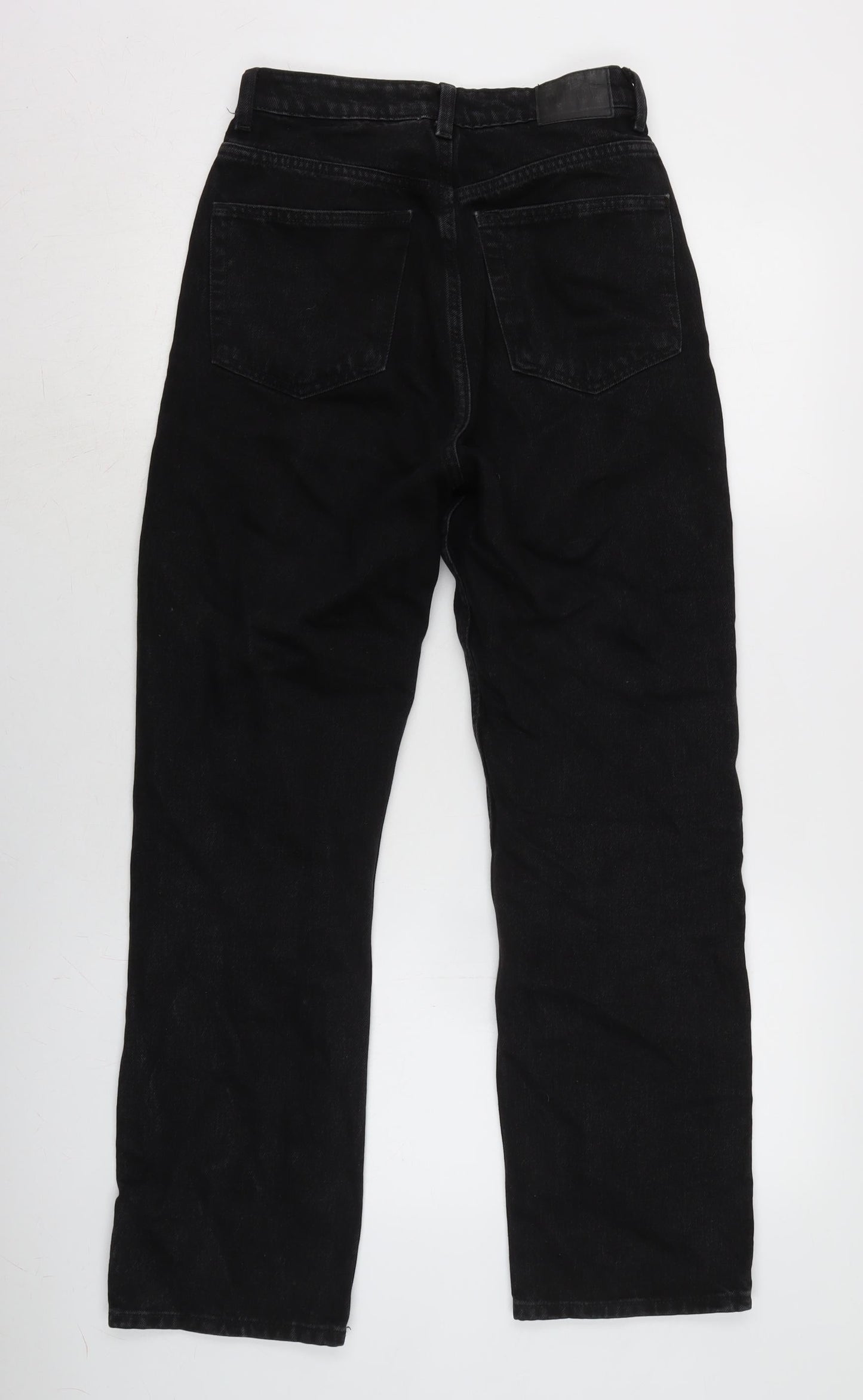 Mens UK Size 26 in Rowe Regular Fit Straight Black Jeans