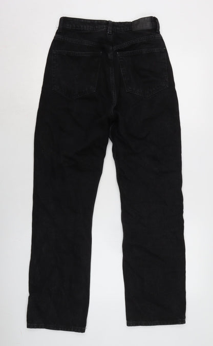 Mens UK Size 26 in Rowe Regular Fit Straight Black Jeans
