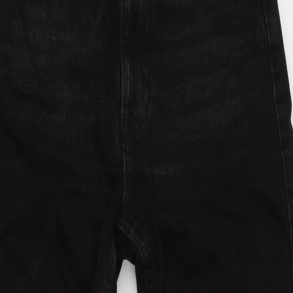 Mens UK Size 26 in Rowe Regular Fit Straight Black Jeans