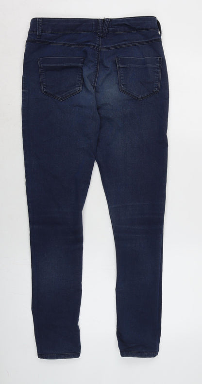Womens UK Size 10 Marks and Spencer Regular Fit Tapered Blue Jeans