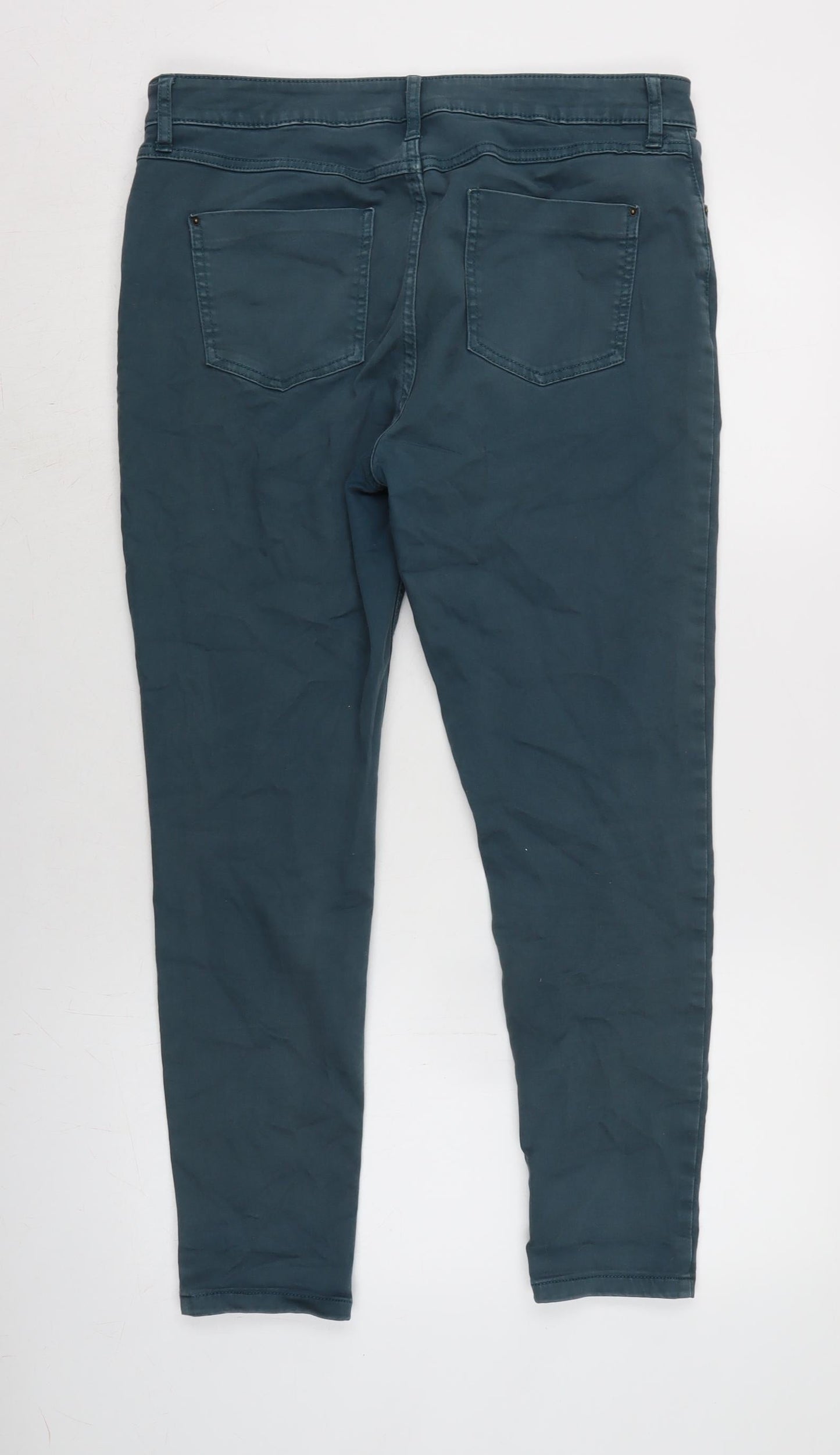 Womens UK Size 14 Marks and Spencer Regular Fit Tapered Blue Jeans