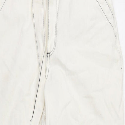 ASOS Womens Ivory Cotton Straight Jeans Size 26 in L25 in Regular Zip