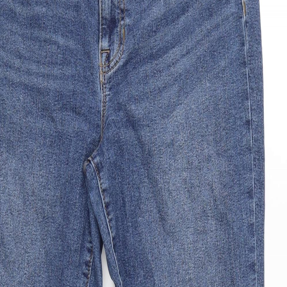 Gap Womens Blue Cotton Blend Tapered Jeans Size 30 in L26 in Regular Zip