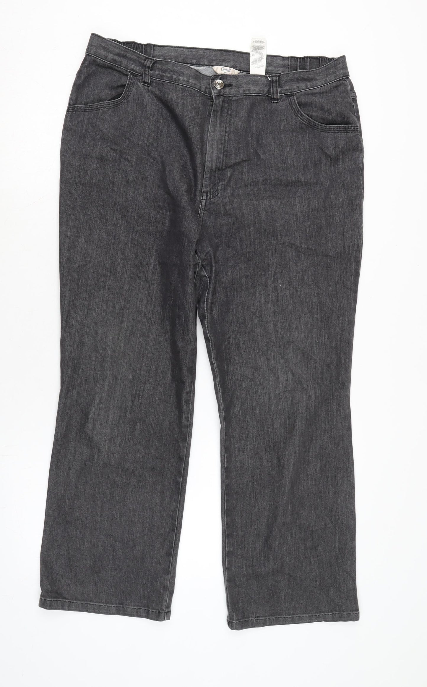 Womens UK Size 16 Marks and Spencer Regular Fit  Grey Trousers