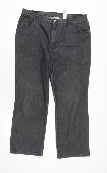 Womens UK Size 16 Marks and Spencer Regular Fit  Grey Trousers