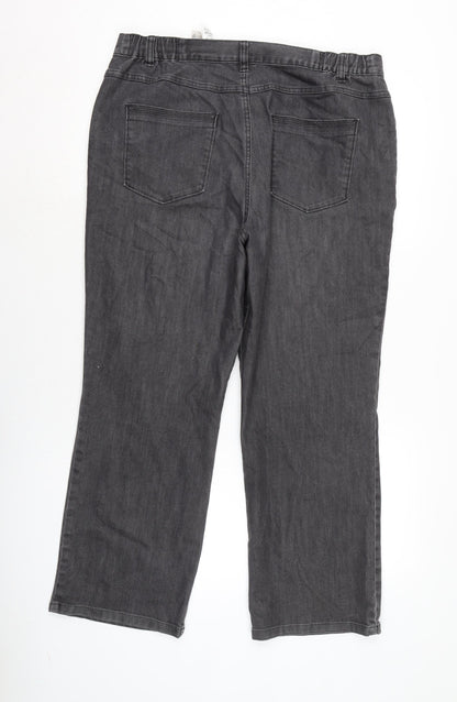 Womens UK Size 16 Marks and Spencer Regular Fit  Grey Trousers