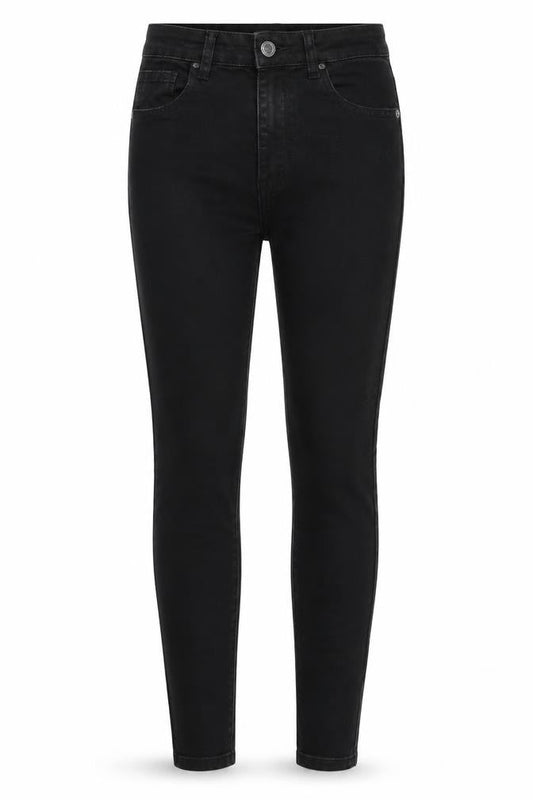 Womens UK Size 8 PRETTY LITTLE THING Regular Fit Tapered Black Jeans