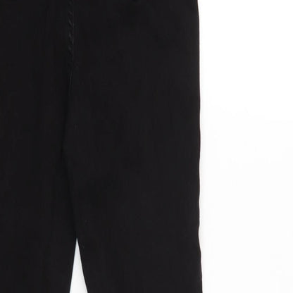 PRETTY LITTLE THING Womens Black Cotton Blend Tapered Jeans Size 8 L28 in Regular Zip