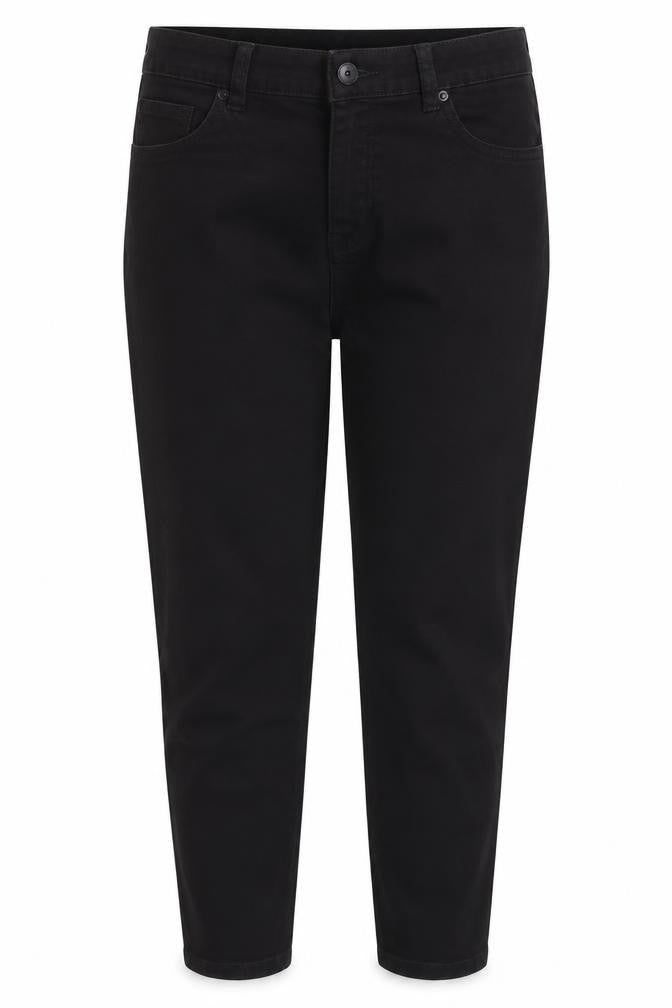 Womens UK Size 12 Denim & Co. Regular Fit Tapered Black Jeans