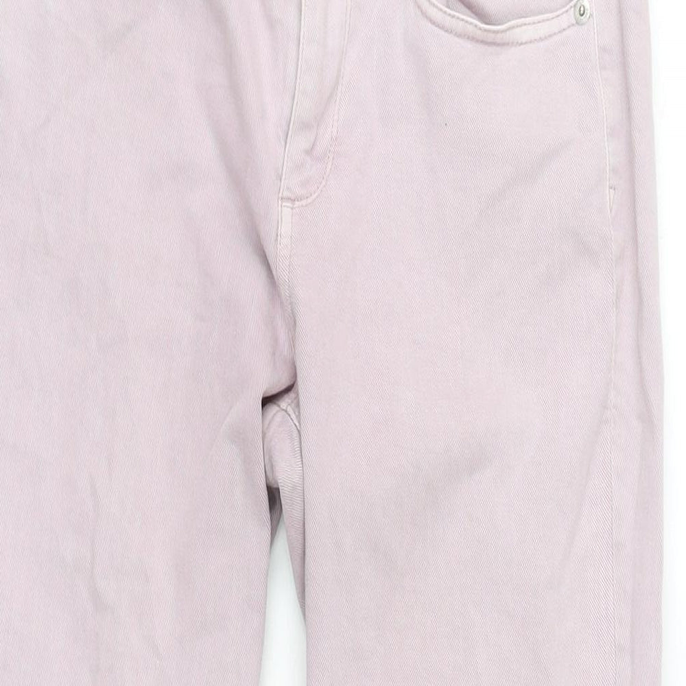 Gap Womens Purple Cotton Blend Straight Jeans Size 28 in L27 in Regular Tie - Raw Hem