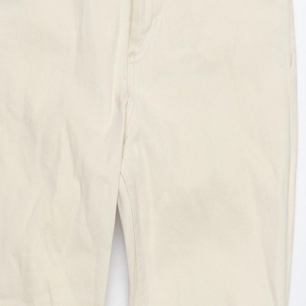 Womens UK Size 28 in Jack Wills Regular Fit Cropped Ivory Jeans