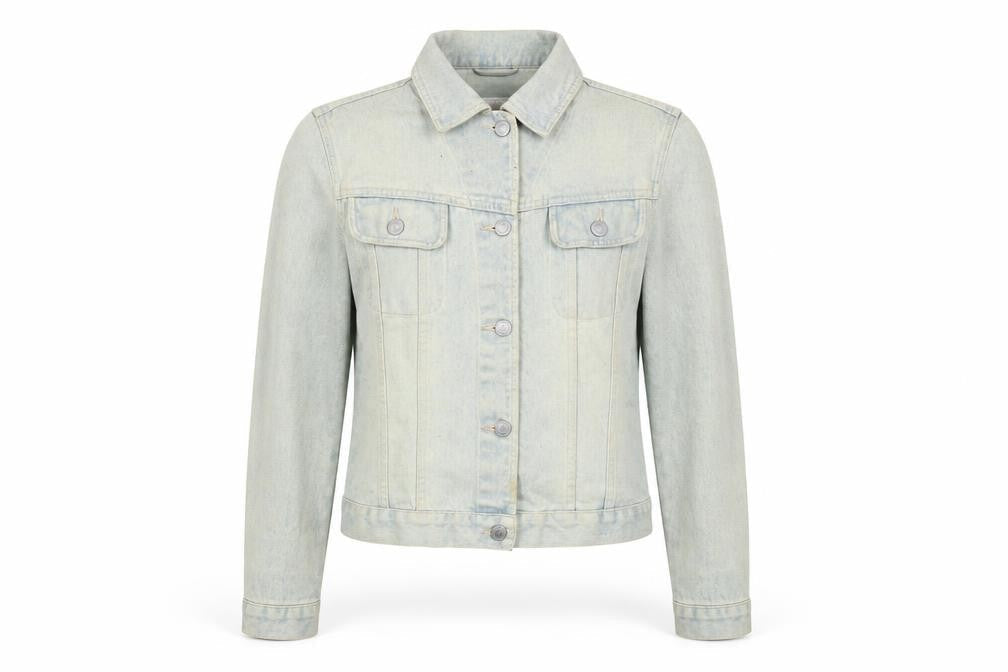 Womens UK Size 12 Pull&Bear Blue Biker Coat