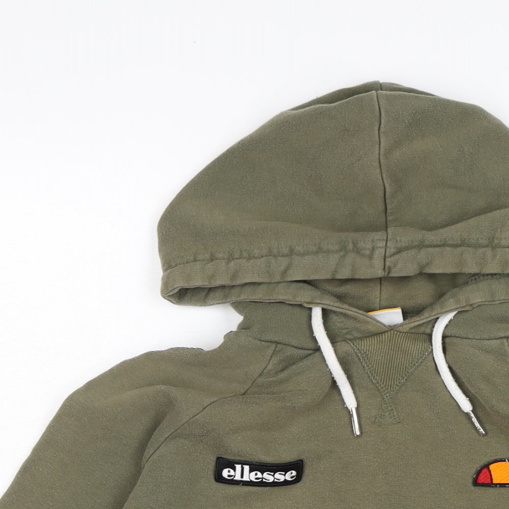 ellesse Womens Green Cotton Pullover Hoodie Size S