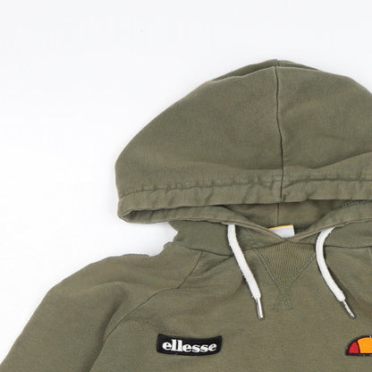 ellesse Womens Green Cotton Pullover Hoodie Size S