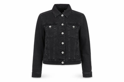 Marks & Spencer Womens Grey Biker Jacket Size 10 Button