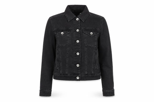 Marks & Spencer Womens Grey Biker Jacket Size 10 Button