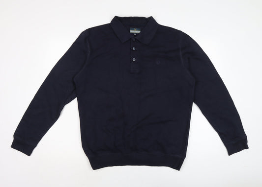Mens UK Size M Lincoln Blue Pullover Sweatshirt
