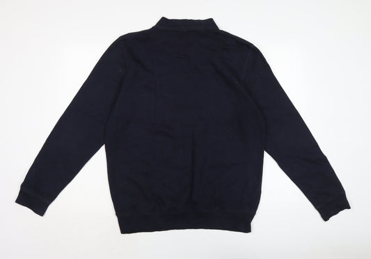 Mens UK Size M Lincoln Blue Pullover Sweatshirt