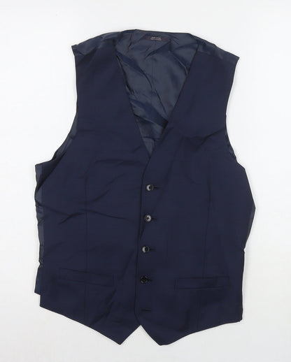 Mens UK Size 36 Marks and Spencer Regular Blue Suit Jacket