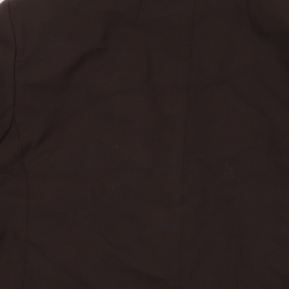 Marks and Spencer Womens Brown Polyester Jacket Suit Jacket Size 22