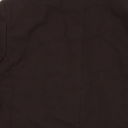 Marks and Spencer Womens Brown Polyester Jacket Suit Jacket Size 22