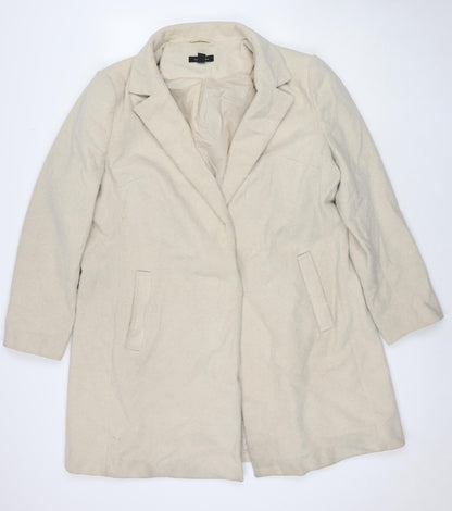 Womens UK Size 18 New Look Ivory Overcoat